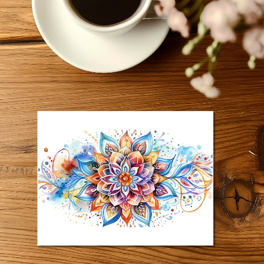 Rangoli experimenteert dagelijks briefkaart
