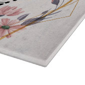 Rangoli Floral Art, Roze en Grijze Mandala Design Snijplank (Hoek)