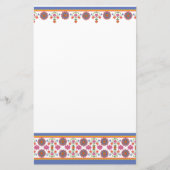  Rangoli Floral Borders Stationery Briefpapier (Voorkant)