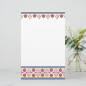  Rangoli Floral Borders Stationery Briefpapier (Staand voorkant)