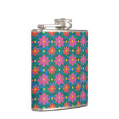  Rangoli Flowers en Polka Dots Hip Flask Heupfles (Rechts)