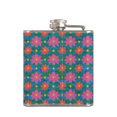  Rangoli Flowers en Polka Dots Hip Flask Heupfles (Achterkant)