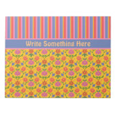 Rangoli Flowers en Stripes Notitieblok om zich aan (Voorkant)