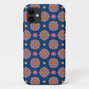 Rangoli Flowers Polka Blue iPhone 5/5s Xtreme Hoes