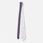 Rangoli Flowers, Polka Dots, Blue, Unisex Necktie Stropdas (Achterkant)