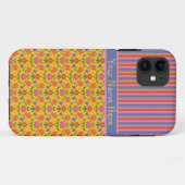 Rangoli Flowers, Stripes iPhone 5/5s Xtreme Hoesje (Achterkant (horizontaal))