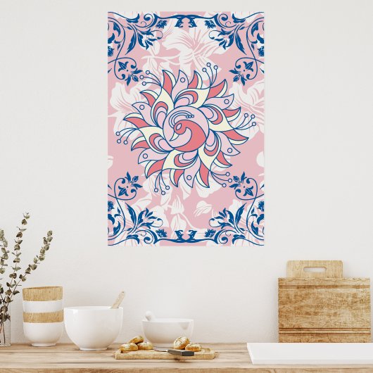 Rangoli Illustration, Bright Life Poster (Keuken)