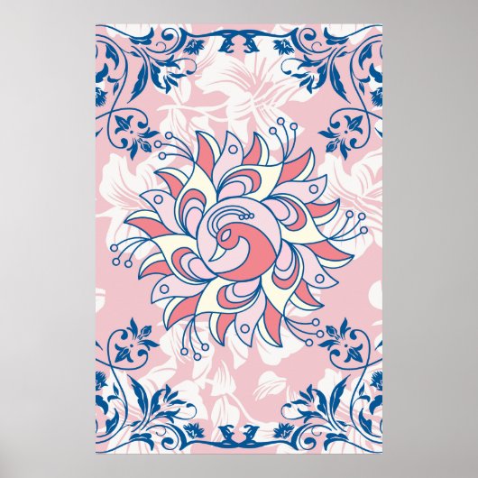 Rangoli Illustration, Bright Life Poster (Voorkant)