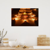 Rangoli met kaarsen in Diwali Poster (Keuken)
