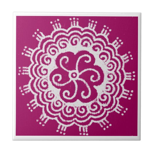 Rangoli Tegeltje (Voorkant)