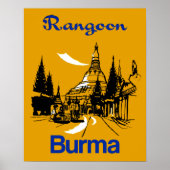 Rangoon, Birma-reisposter Poster (Voorkant)