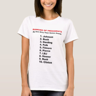 Rangorde van de Presidenten T-shirt