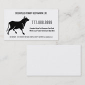 Rangorde van vette rundvlees visitekaartje (Voorkant / Achterkant)