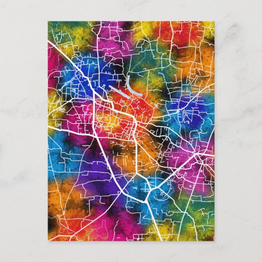 Rangpur Bangladesh Stadsplattegrond Briefkaart (Voorkant)