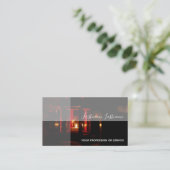 Rangschoppen met kaars, rechthoekig visitekaartje (Staand voorkant)