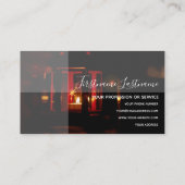 Rangschoppen met kaars, rechthoekig visitekaartje (Achterkant)