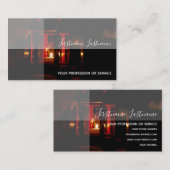 Rangschoppen met kaars, rechthoekig visitekaartje (Voorkant / Achterkant)