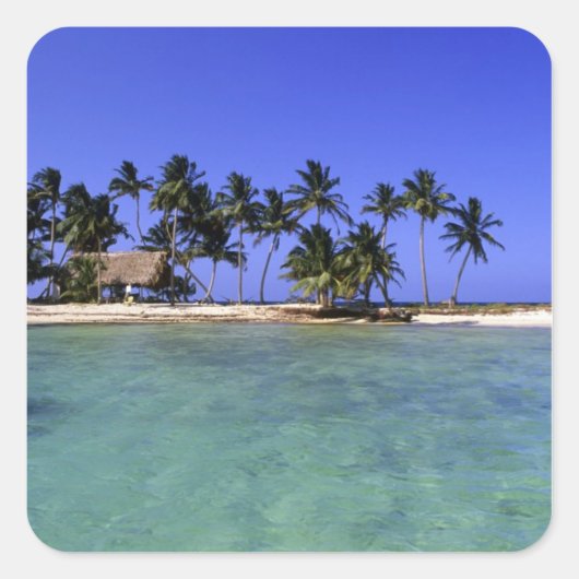 Ranguana Caye, Belize Vierkante Sticker (Voorkant)