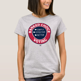 Rangzegel bij stemming t-shirt