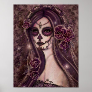 Ranita Day of the dode poster print van Renee