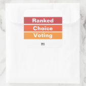 Rank Choice Stemmen 3 Strepen Vierkante Sticker (Tas)