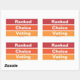 Rank Keuze Stemmen 3 Strepen Rechthoekige Sticker