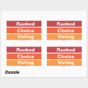 Rank Keuze Stemmen 3 Strepen Rechthoekige Sticker