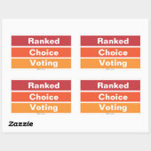 Ranked Choice Voting 3 Stripes Rechthoekige Sticker (Vel)