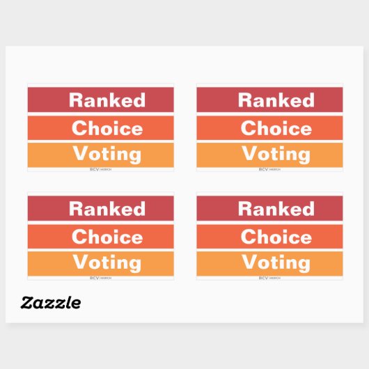 Ranked Choice Voting 3 Stripes Rechthoekige Sticker (Vel)