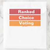 Ranked Choice Voting 3 Stripes Rechthoekige Sticker (Tas)