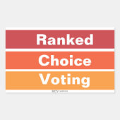 Ranked Choice Voting 3 Stripes Rechthoekige Sticker (Voorkant)