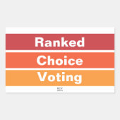 Ranked Choice Voting 3 Stripes Rechthoekige Sticker (Voorkant)