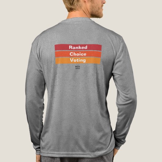 Ranked Choice Voting 3 Stripes Tri-Blend Shirt (Achterkant volledig)