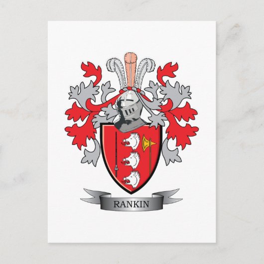 Rankin Family Crest Coat of Arms Briefkaart (Voorkant)