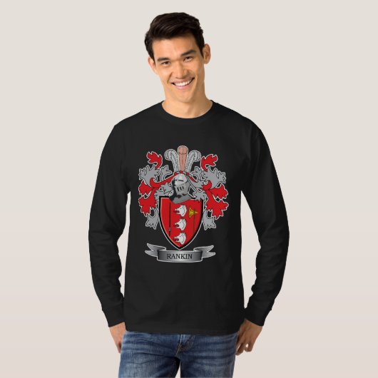 Rankin Family Crest Coat of Arms T-shirt (Voorkant volledig)