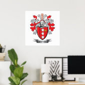 Rankin Family Crest Coat. Poster (Thuiskantoor)