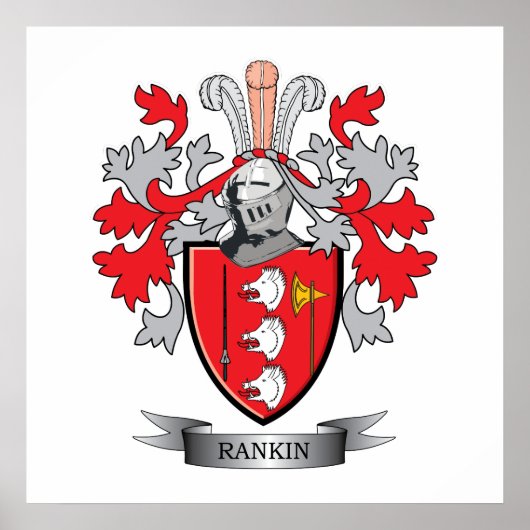 Rankin Family Crest Coat. Poster (Voorkant)