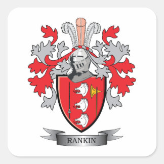 Rankin Family Crest Coat. Vierkante Sticker