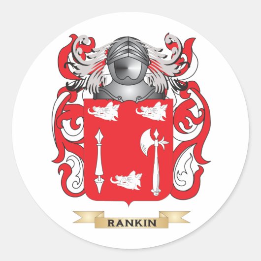 Rankin wapenschild (Family Crest) Ronde Sticker (Voorkant)