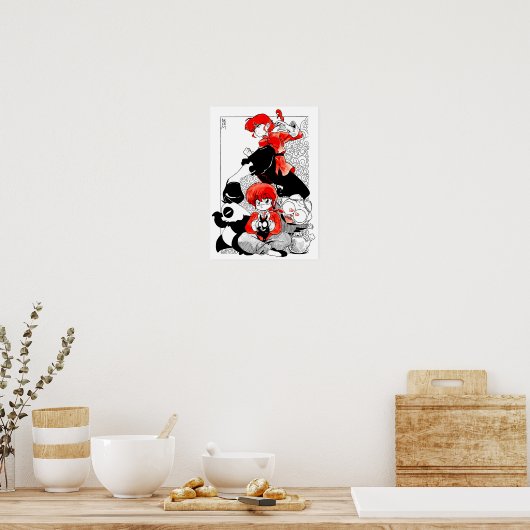 Ranma 1/2 fanart @Akeemakart Poster (Keuken)