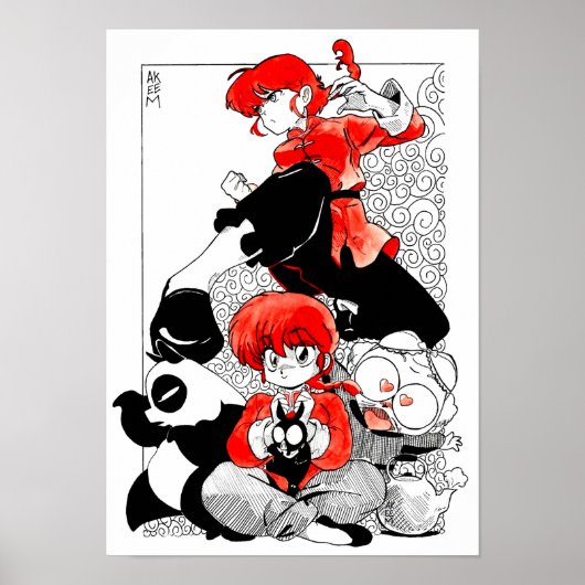 Ranma 1/2 fanart @Akeemakart Poster (Voorkant)