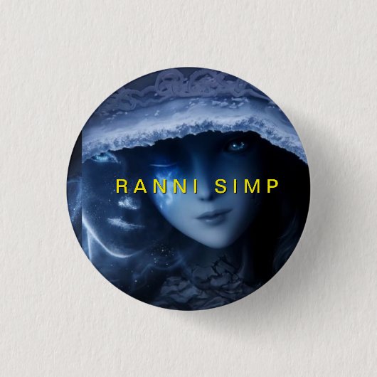 Ranni face from Elden ring, version RANNI SIMP Ronde Button 3,2 Cm (Voorkant)