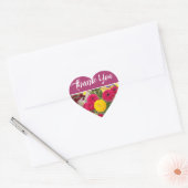Rannunculus Flower Red floral Bedankt Hart Sticker (Envelop)