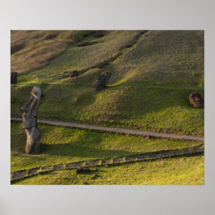 Rano Raraku, Rapa Nui, Paaseiland, Chili Poster