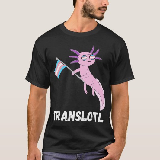 rans Axolotl ranseksueel Mexican Salamander LGB T-shirt (Voorkant)