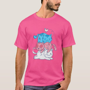 Ransgender Cute Cat Ranssexual Flag Lgb Rans Pride T-shirt