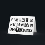 Ransom Note Kaart<br><div class="desc">A Ransom Note for a birthday card or any main, like just to give someone a chuckle</div>