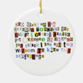 Ransom Note Serenity Prayer Keramisch Ornament (Achterkant)