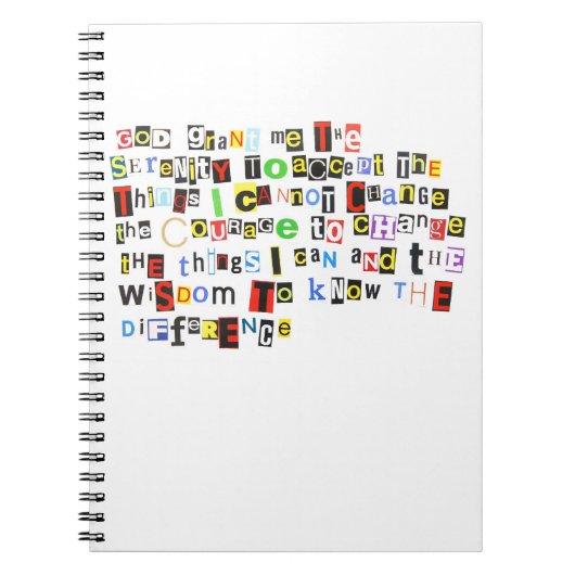 Ransom Note Serenity Prayer Notitieboek (Voorkant)