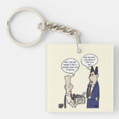 Rant Cartoon AcrylSleutelhanger Sleutelhanger (voorkant)